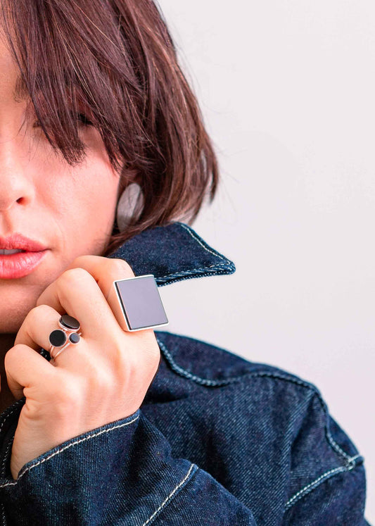 ANEL CHAPINHA DE ÔNIX