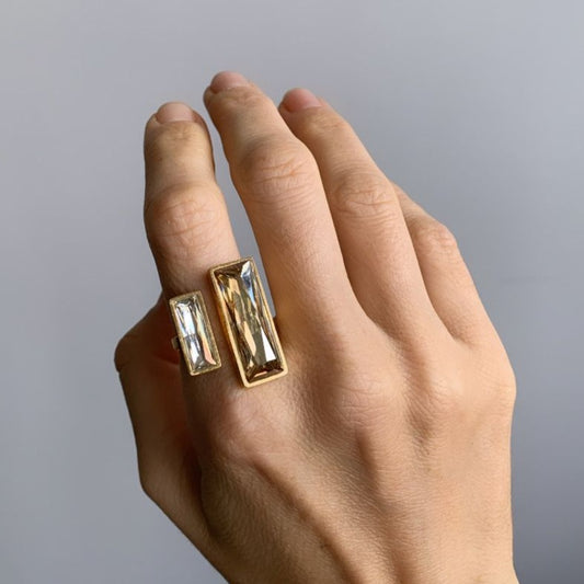 ANEL 2 BAGUETES P C/ OURO