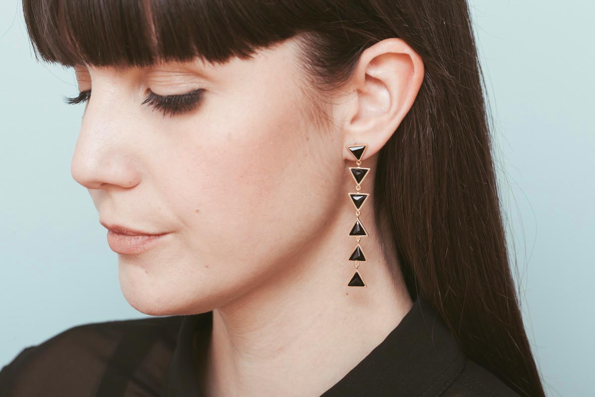 BRINCO TRIÂNGULOS C/ OURO