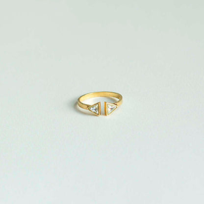 ANEL TRIÂNGULOS C/OURO