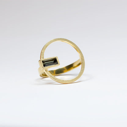 ANEL ARO COM BAGUETE C/ OURO